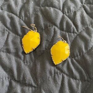 Kendra Scott Gold and Yellow Drop Earrings